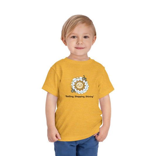 "Rolling, Stepping, Shining" Toddler Graphic Tee | Uplifted By Design™ Cerebral Palsy & Adaptive Movement Shirt