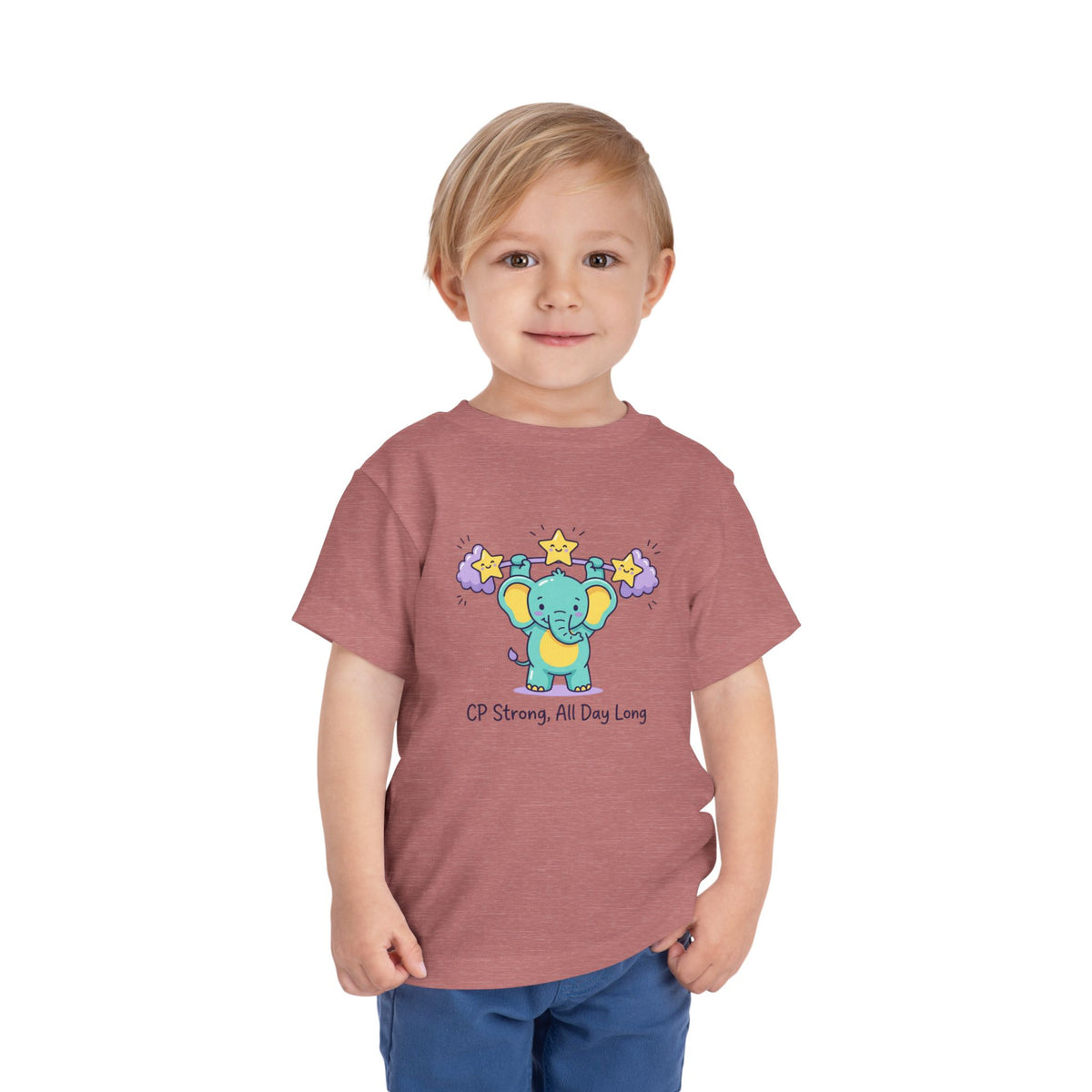 CP Strong All Day Long Toddler Shirt | Elephant Support Kids Tee