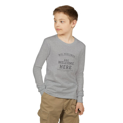 'Big Feelings Are Welcome Here' Youth Long-Sleeve Tee | Uplifted By Design™