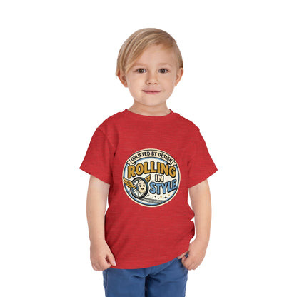 Toddler Tee — "Rolling In Style" Adaptive Mobility Emblem | Cerebral Palsy & Disability Pride Shirt