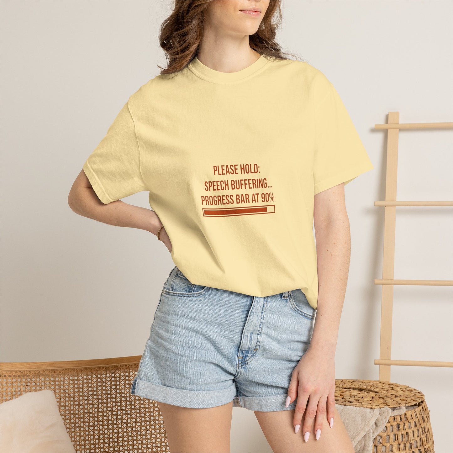 Please Hold Speech Buffering Tee | CP Awareness | Uplifted By Design