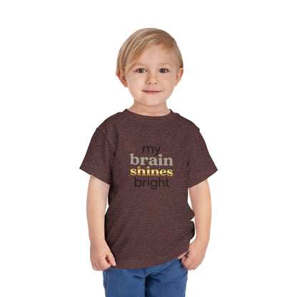 My Brain Shines Bright Neurodiversity Toddler Shirt | Autism Acceptance