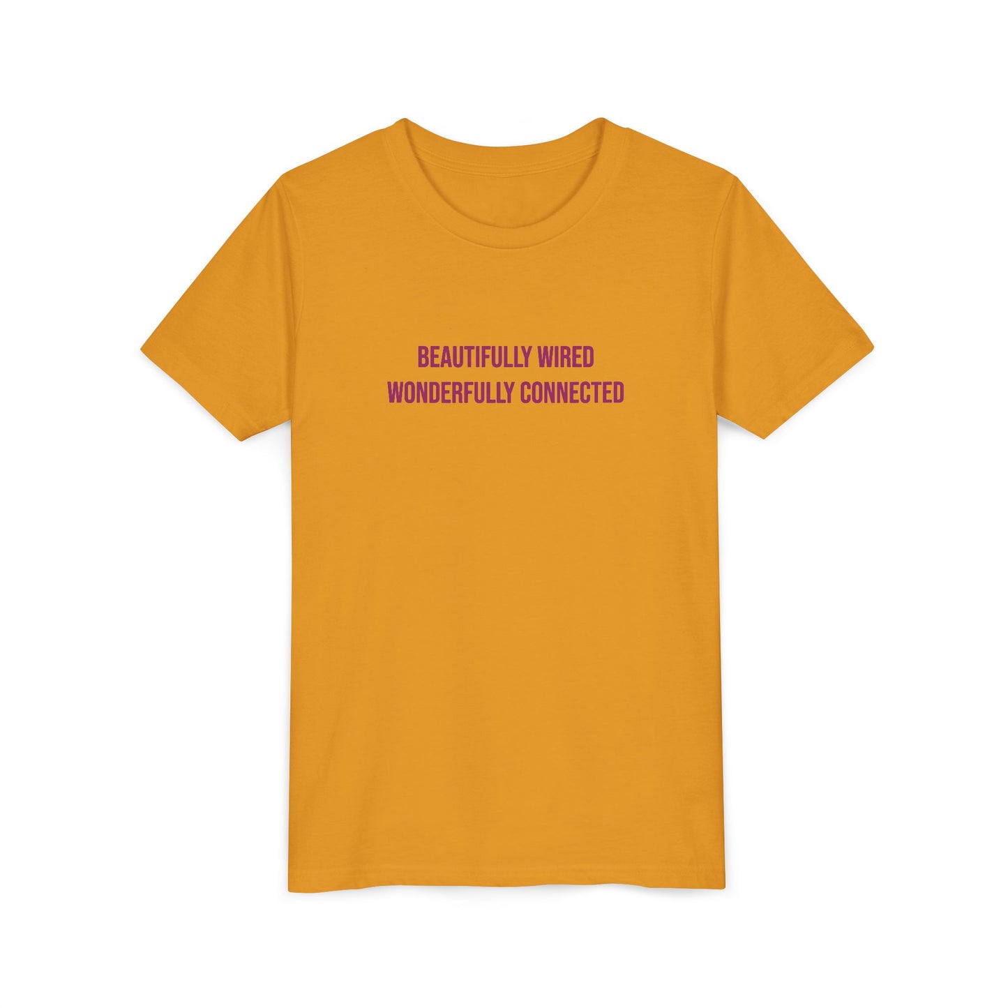 “Beautifully Wired, Wonderfully Connected” Neurodivergent Pride Youth Tee | Uplifted By Design