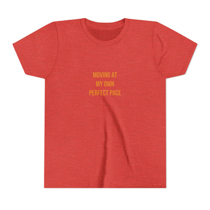 "Moving at My Own Perfect Pace" Cerebral Palsy Awareness Youth Tee | Uplifted By Design