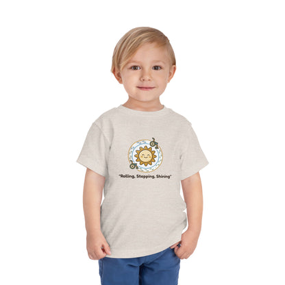 "Rolling, Stepping, Shining" Toddler Graphic Tee | Uplifted By Design™ Cerebral Palsy & Adaptive Movement Shirt