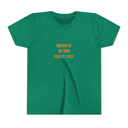 "Moving at My Own Perfect Pace" Cerebral Palsy Awareness Youth Tee | Uplifted By Design