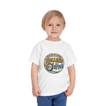 Toddler Tee — "Rolling In Style" Adaptive Mobility Emblem | Cerebral Palsy & Disability Pride Shirt
