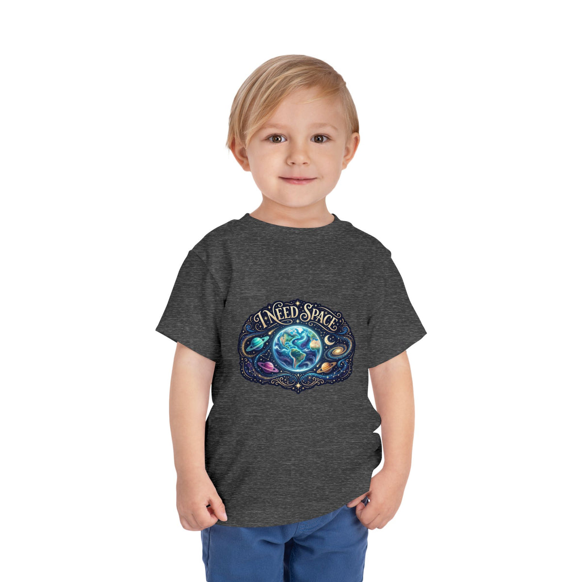 Toddler Tee — "I Need Space" Cosmic Galaxy | Autism Acceptance & Sensory Pride Shirt