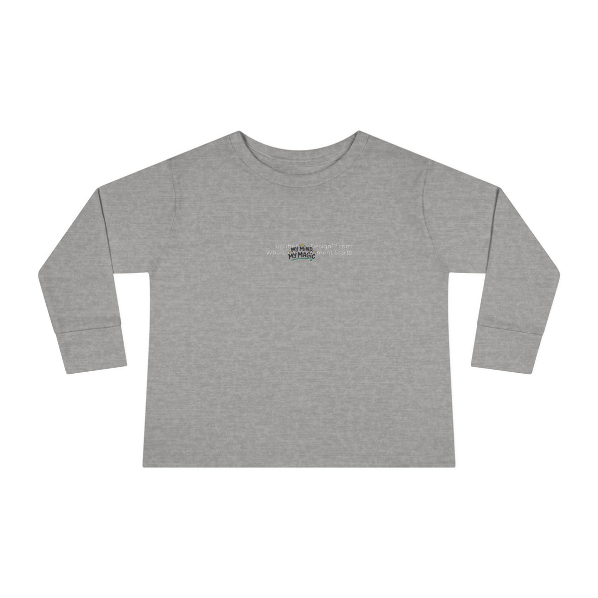 "My Mind, My Magic" Toddler Long Sleeve Tee — Sparkle Mind Wordmark | Uplifted By Design™ Autism Acceptance & Sensory Pride Shirt