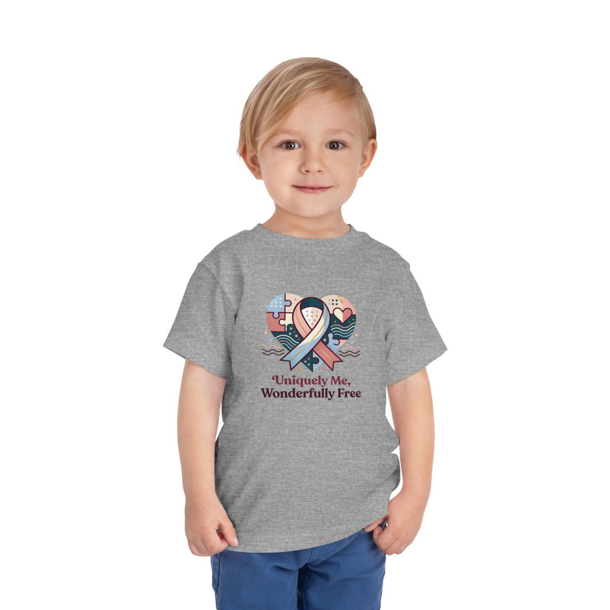 Uniquely Me, Wonderfully Free Neurodiversity Toddler Tee | Autism Acceptance