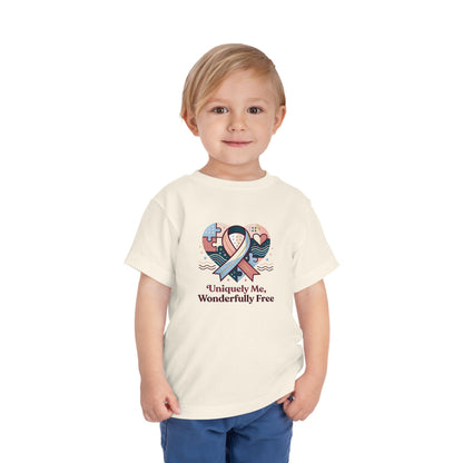 Uniquely Me, Wonderfully Free Neurodiversity Toddler Tee | Autism Acceptance