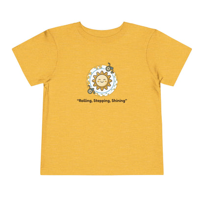 "Rolling, Stepping, Shining" Toddler Graphic Tee | Uplifted By Design™ Cerebral Palsy & Adaptive Movement Shirt