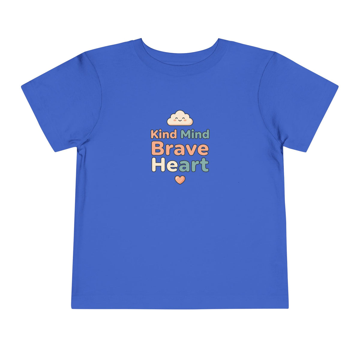 Kind Mind Brave Heart Toddler Shirt | Positive Affirmations Emotional Wellness Kids Tee