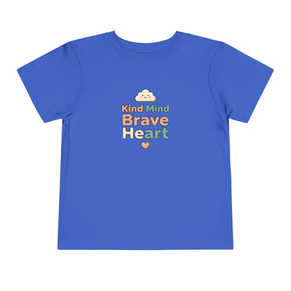 Kind Mind Brave Heart Toddler Shirt | Positive Affirmations Emotional Wellness Kids Tee