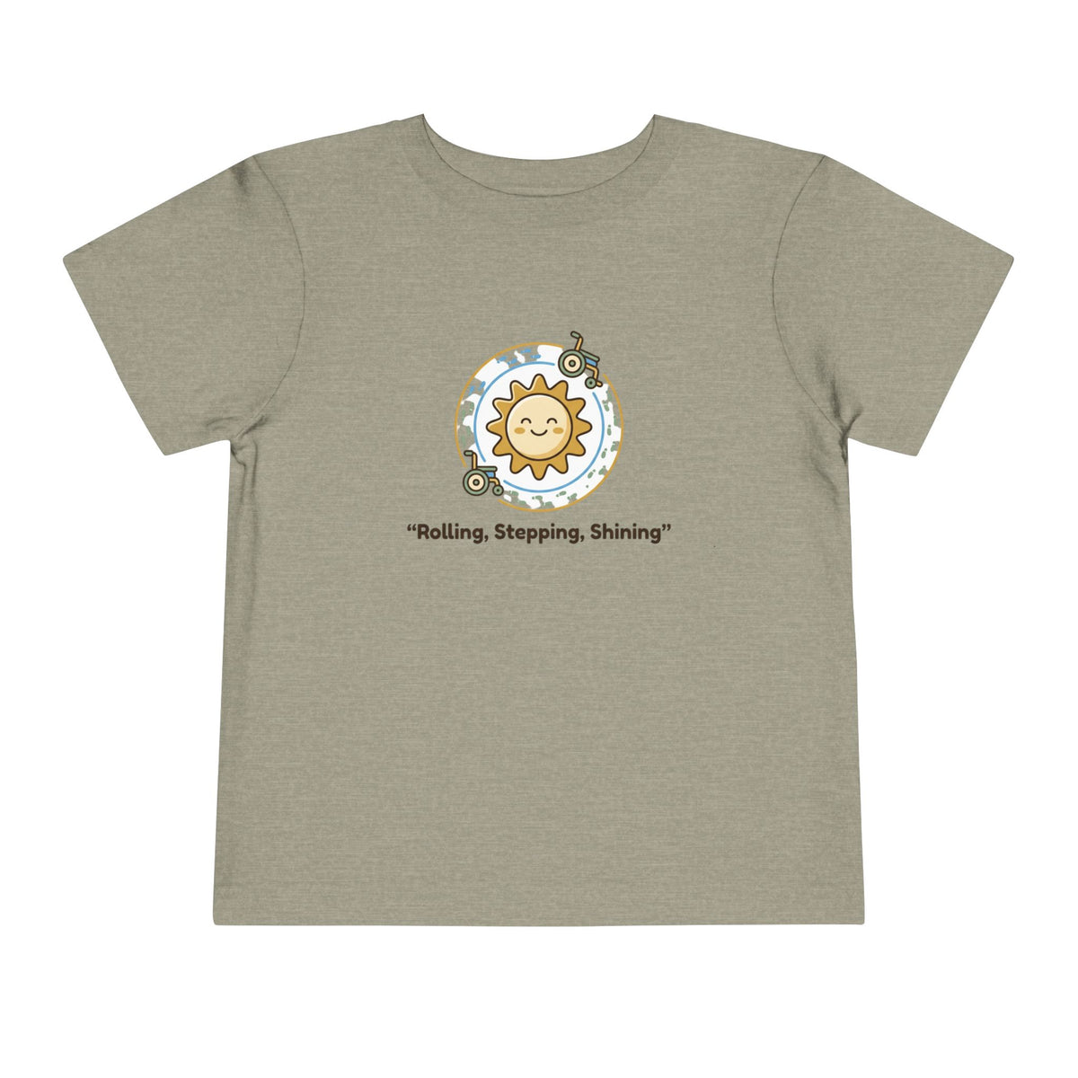 "Rolling, Stepping, Shining" Toddler Graphic Tee | Uplifted By Design™ Cerebral Palsy & Adaptive Movement Shirt