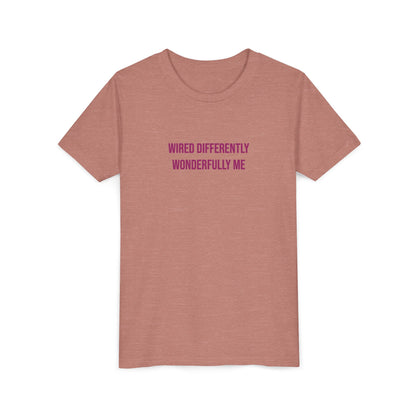 Youth Tee — "Wired Differently Wonderfully Me" Inspirational Kids T‑Shirt