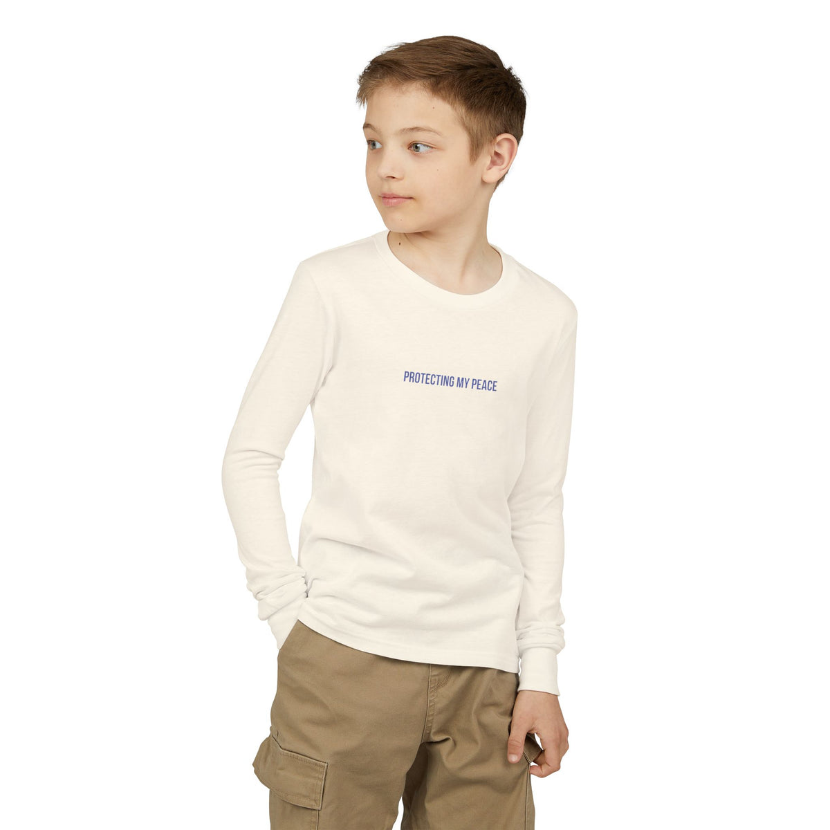 Protecting My Peace Youth Long-Sleeve Tee | Uplifted By Design™