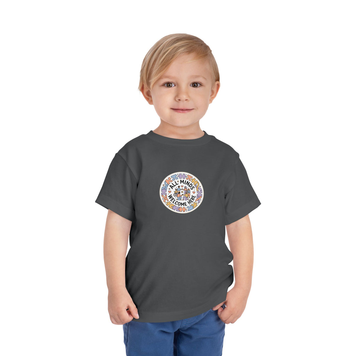 All Minds Welcome Here Neurodiversity Toddler Tee | Autism Acceptance