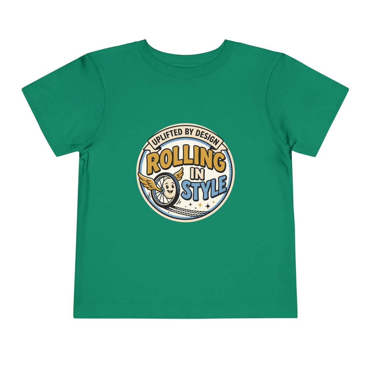 Toddler Tee — "Rolling In Style" Adaptive Mobility Emblem | Cerebral Palsy & Disability Pride Shirt