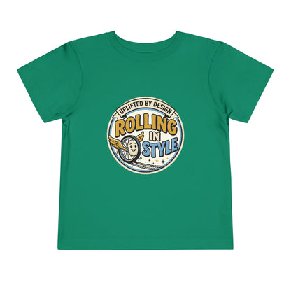 Toddler Tee — "Rolling In Style" Adaptive Mobility Emblem | Cerebral Palsy & Disability Pride Shirt