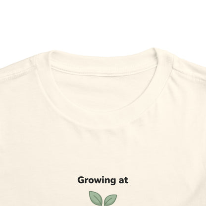 Growing at My Own Pace Toddler Shirt | Potted Plant Positive Affirmation Kids Tee