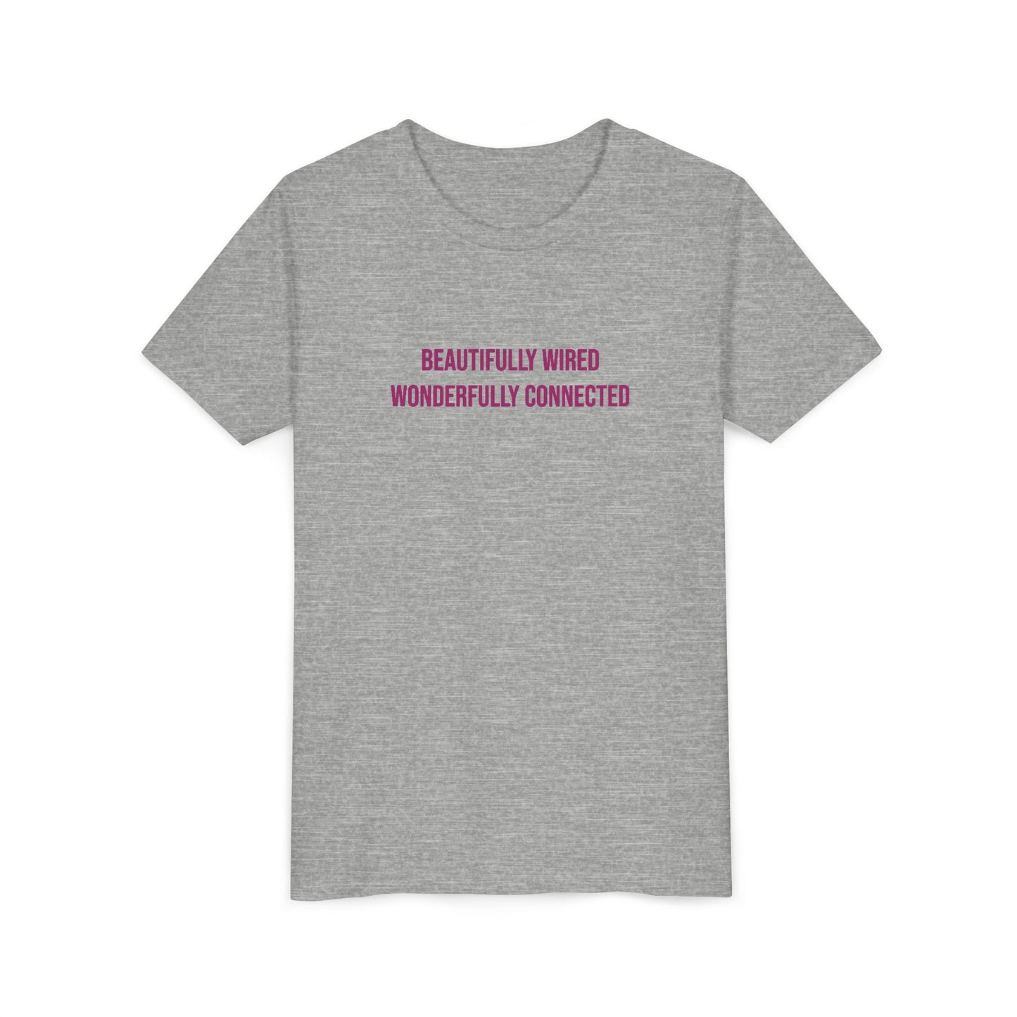 “Beautifully Wired, Wonderfully Connected” Neurodivergent Pride Youth Tee | Uplifted By Design