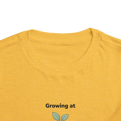 Growing at My Own Pace Toddler Shirt | Potted Plant Positive Affirmation Kids Tee