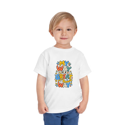 Toddler Tee — "My Way Is a Great Way" Affirmation | Cerebral Palsy & Disability Pride Shirt