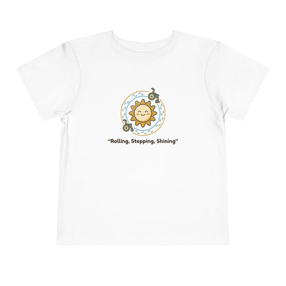 "Rolling, Stepping, Shining" Toddler Graphic Tee | Uplifted By Design™ Cerebral Palsy & Adaptive Movement Shirt
