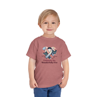 Uniquely Me, Wonderfully Free Neurodiversity Toddler Tee | Autism Acceptance