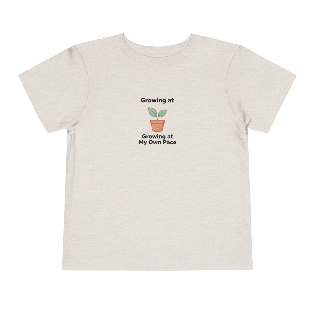 Growing at My Own Pace Toddler Shirt | Potted Plant Positive Affirmation Kids Tee