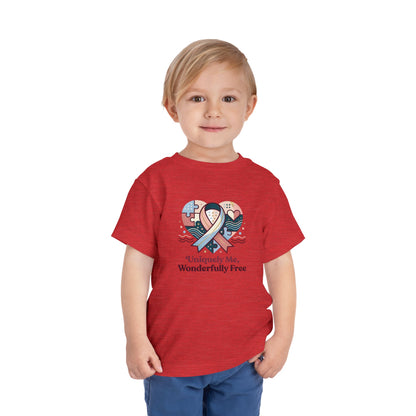 Uniquely Me, Wonderfully Free Neurodiversity Toddler Tee | Autism Acceptance