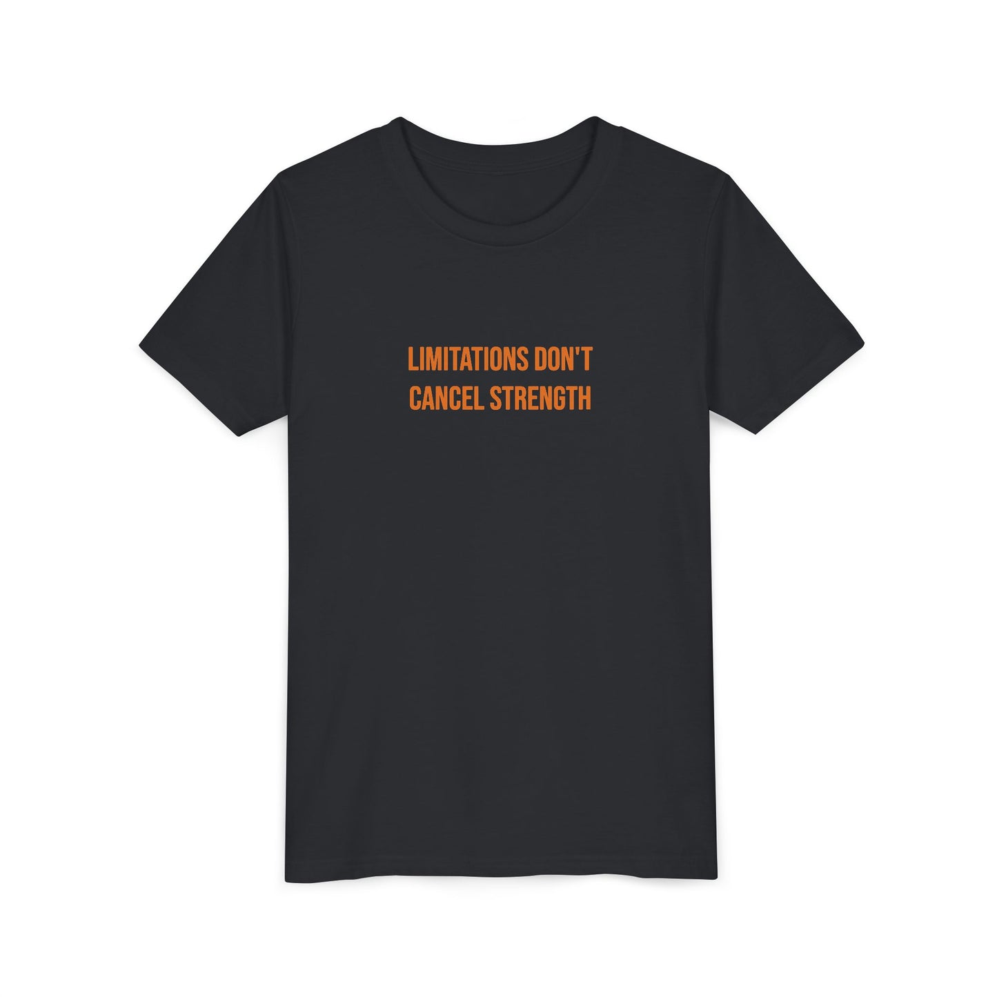 "Limitations Don't Cancel Strength" Cerebral Palsy Awareness Youth Tee | Uplifted By Design