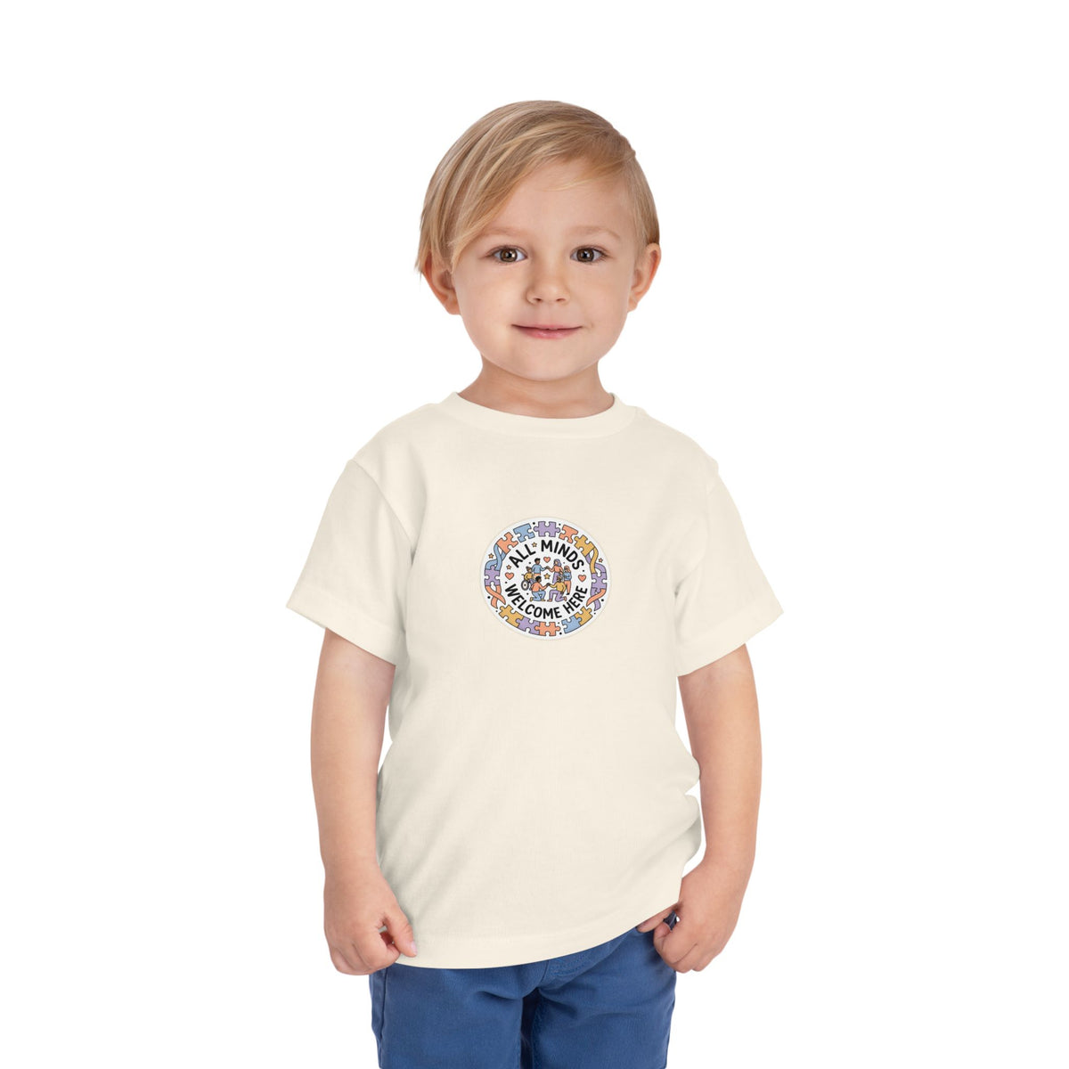 All Minds Welcome Here Neurodiversity Toddler Tee | Autism Acceptance