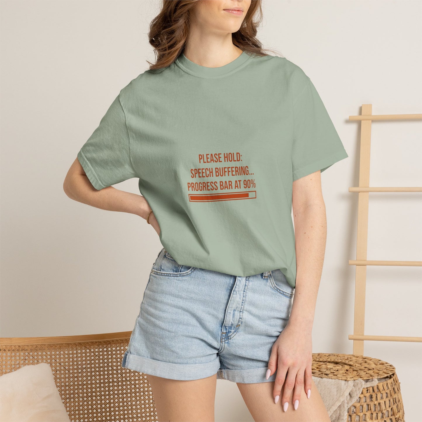 Please Hold Speech Buffering Tee | CP Awareness | Uplifted By Design