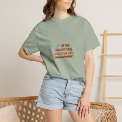 Please Hold Speech Buffering Tee | CP Awareness | Uplifted By Design