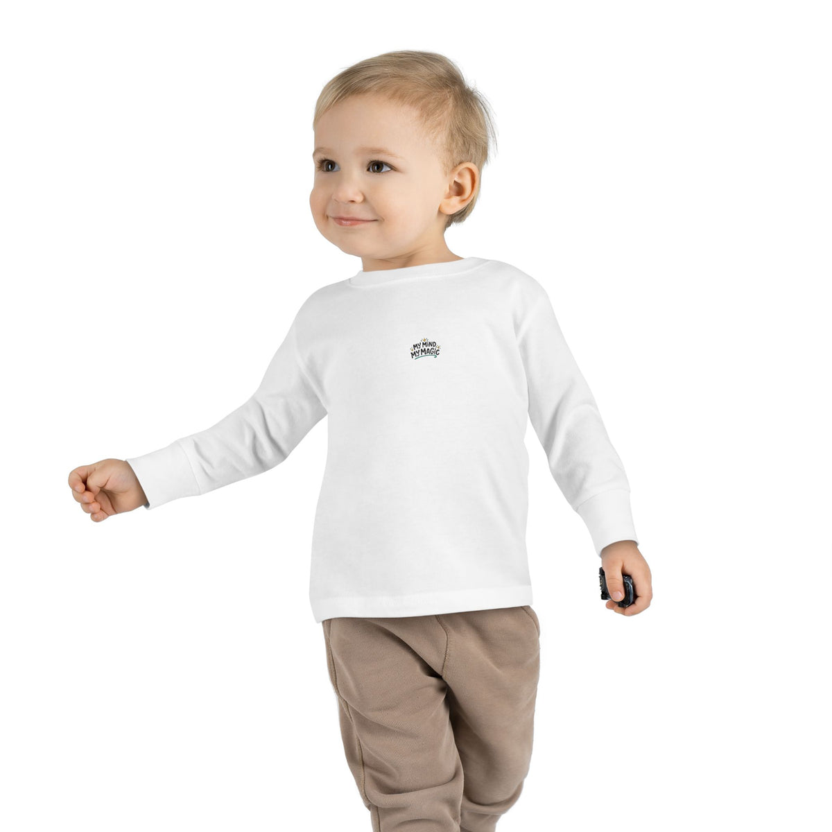 "My Mind, My Magic" Toddler Long Sleeve Tee — Sparkle Mind Wordmark | Uplifted By Design™ Autism Acceptance & Sensory Pride Shirt