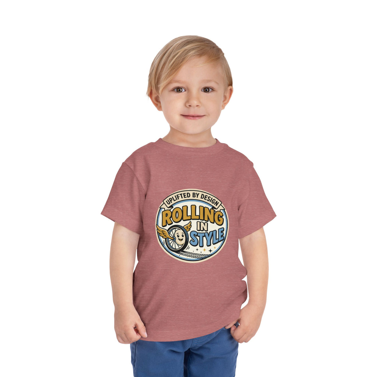 Toddler Tee — "Rolling In Style" Adaptive Mobility Emblem | Cerebral Palsy & Disability Pride Shirt