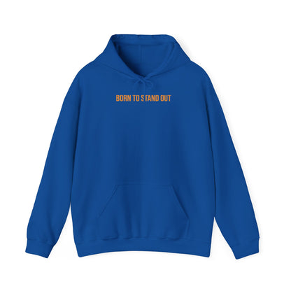 "Born to Stand Out" Unisex Hoodie — Minimal Gold Lettering | Uplifted By Design™ Cerebral Palsy & Adaptive Movement Hoodie
