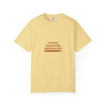 Please Hold Speech Buffering Tee | CP Awareness | Uplifted By Design