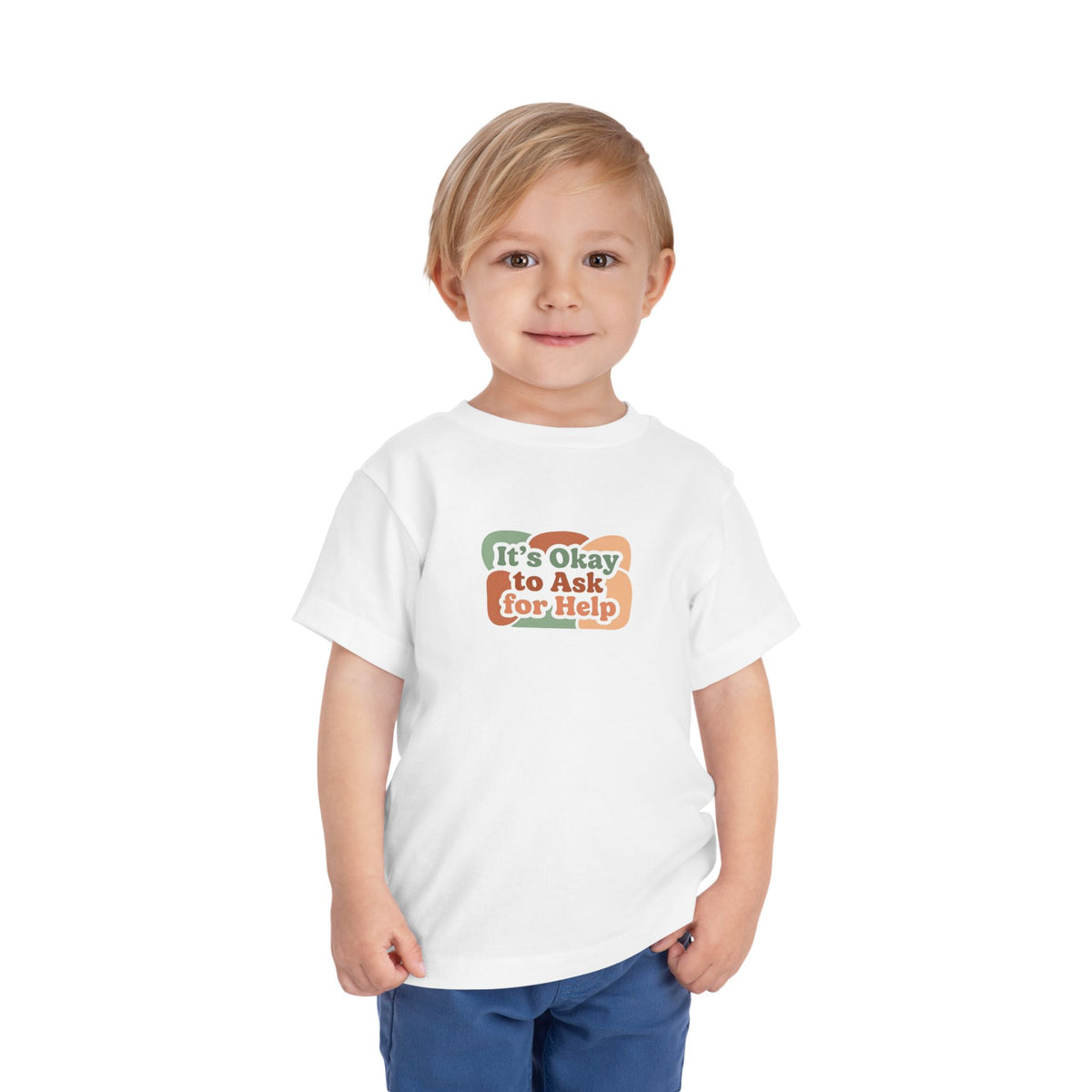 It’s Okay to Ask for Help Toddler Shirt | Positive Mental Health Affirmation Kids Tee