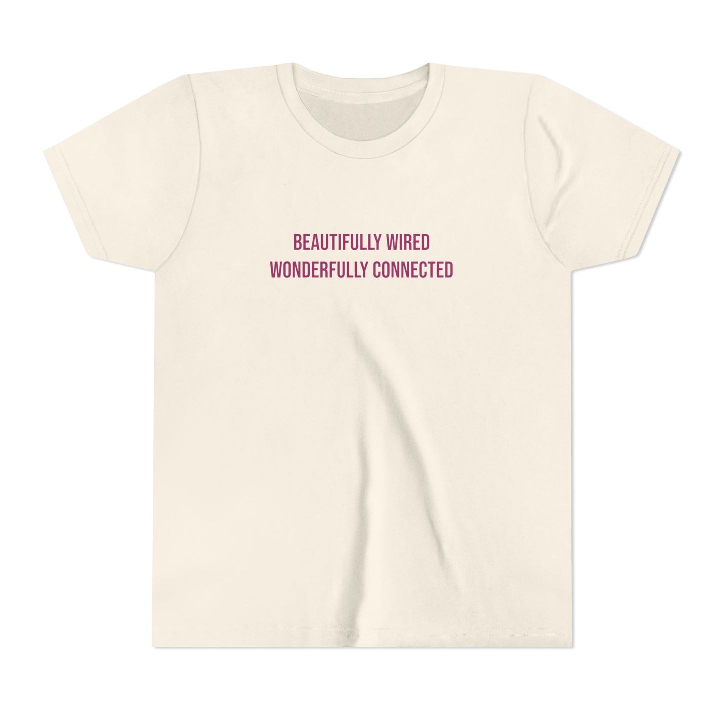 “Beautifully Wired, Wonderfully Connected” Neurodivergent Pride Youth Tee | Uplifted By Design