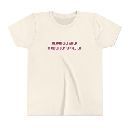 “Beautifully Wired, Wonderfully Connected” Neurodivergent Pride Youth Tee | Uplifted By Design