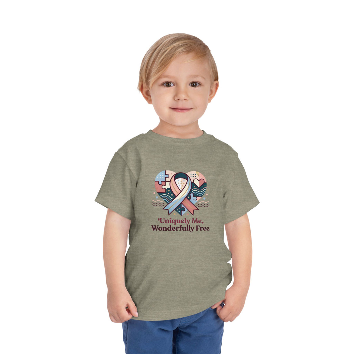 Uniquely Me, Wonderfully Free Neurodiversity Toddler Tee | Autism Acceptance