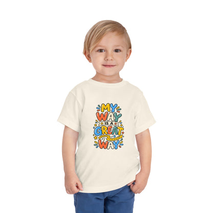 Toddler Tee — "My Way Is a Great Way" Affirmation | Cerebral Palsy & Disability Pride Shirt