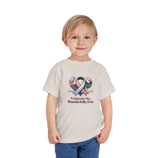 Uniquely Me, Wonderfully Free Neurodiversity Toddler Tee | Autism Acceptance