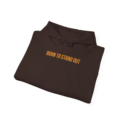 "Born to Stand Out" Unisex Hoodie — Minimal Gold Lettering | Uplifted By Design™ Cerebral Palsy & Adaptive Movement Hoodie