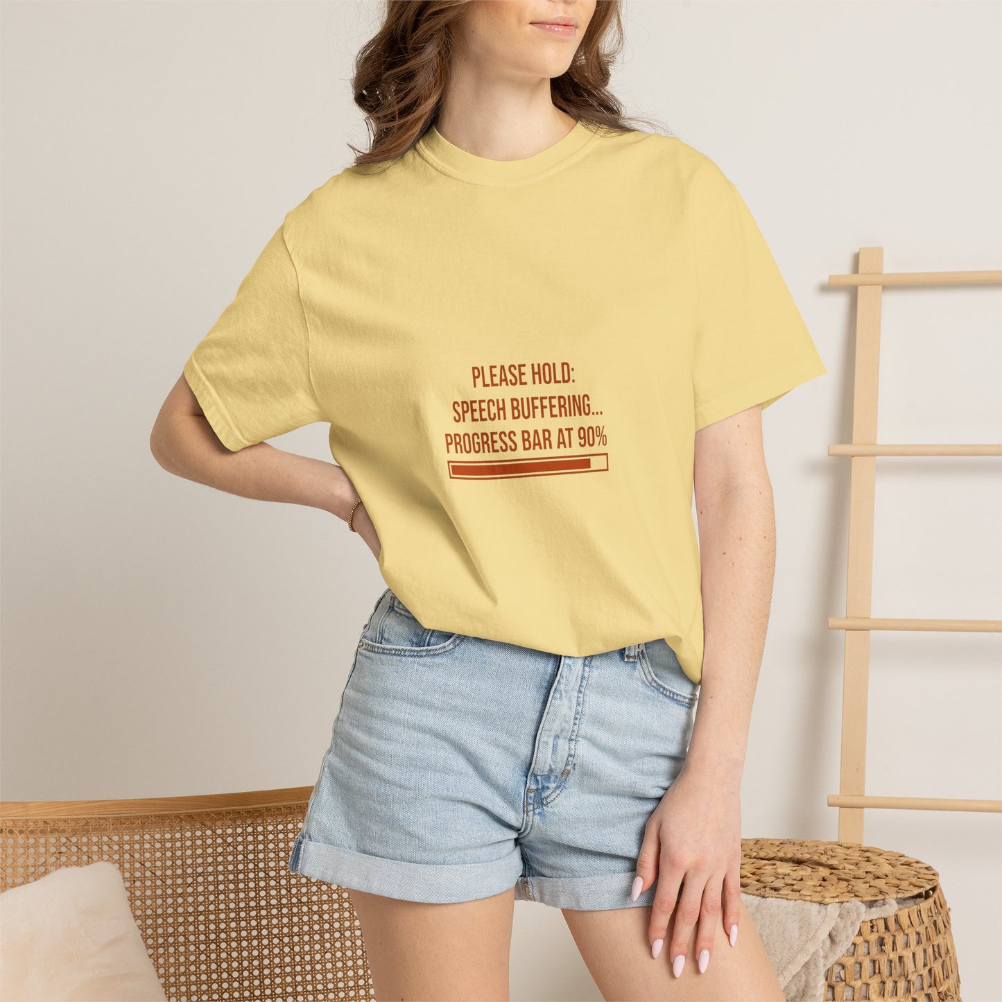 Please Hold Speech Buffering Tee | CP Awareness | Uplifted By Design