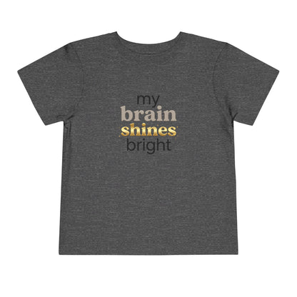 My Brain Shines Bright Neurodiversity Toddler Shirt | Autism Acceptance