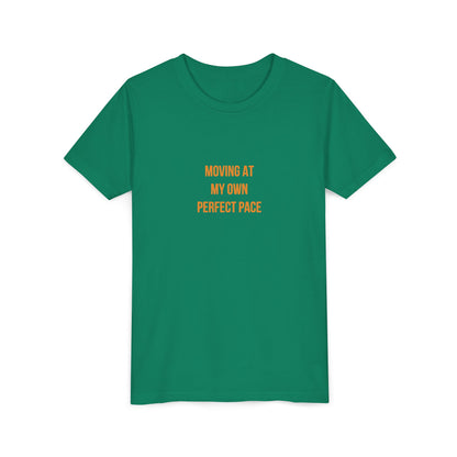 "Moving at My Own Perfect Pace" Cerebral Palsy Awareness Youth Tee | Uplifted By Design